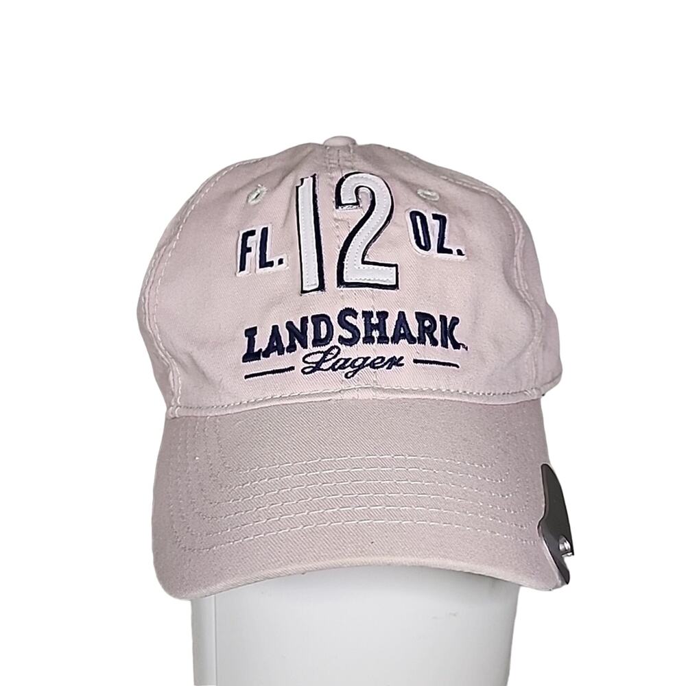 Landshark Pink Snapback Hat Bottle Opener Brim
